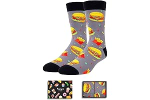 Funny Donut Gifts Pickle Burger Gifts for Men, Donut Pickle Burger Socks