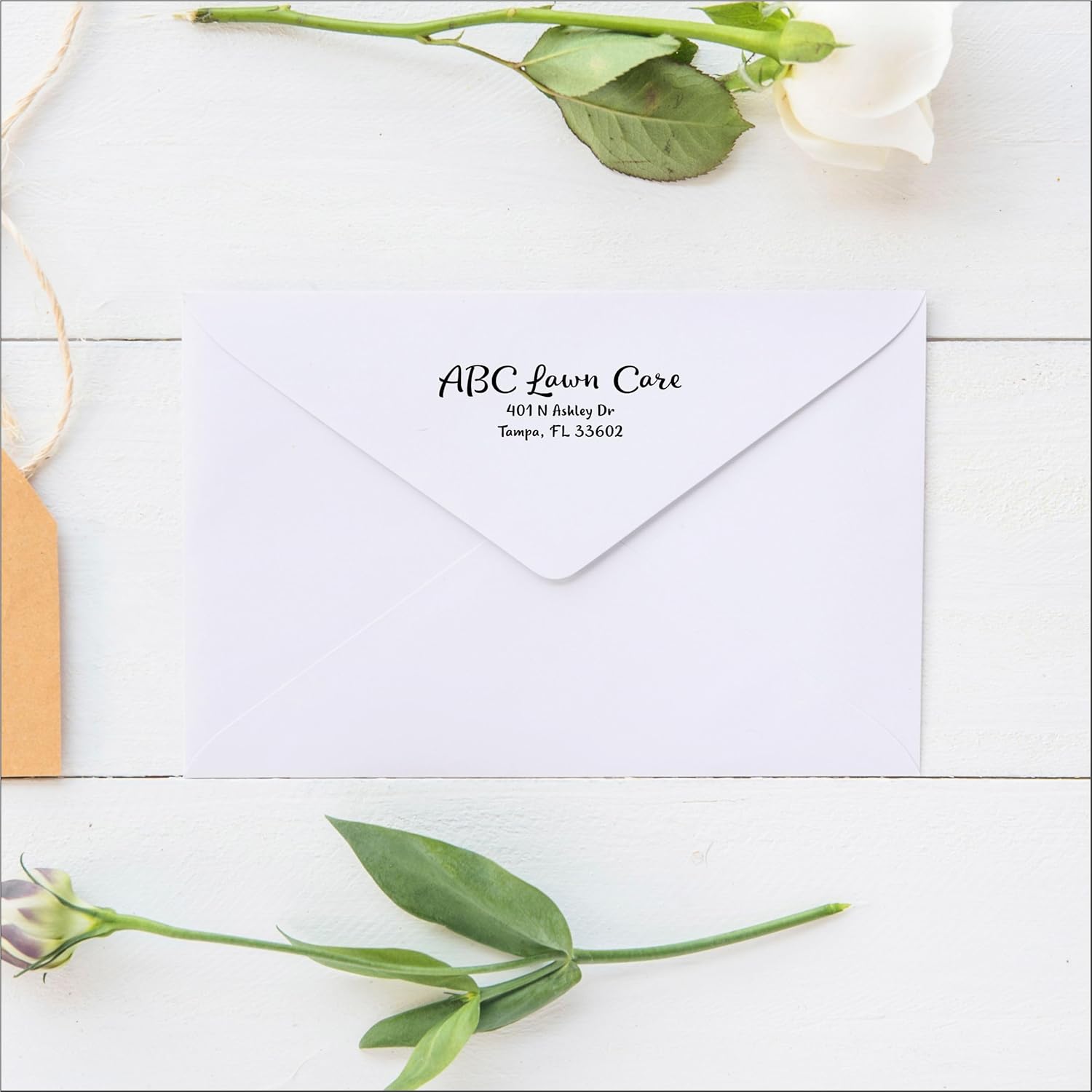 Fun and Funky Custom Personalized Self Inking Return Address Stamp - Great Wedding, Bridal Shower, Housewarming, Teacher, or Real Estate Client Gift