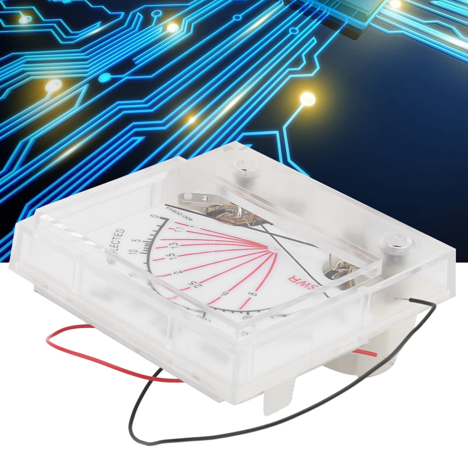 Misuratore di Potenza SWR Watt Doppio Misuratore di Potenza SWR Wattmetro SWR Ago Wattmetro SWR 60 Misuratore a Doppio Puntatore 300W con Display Retroilluminato