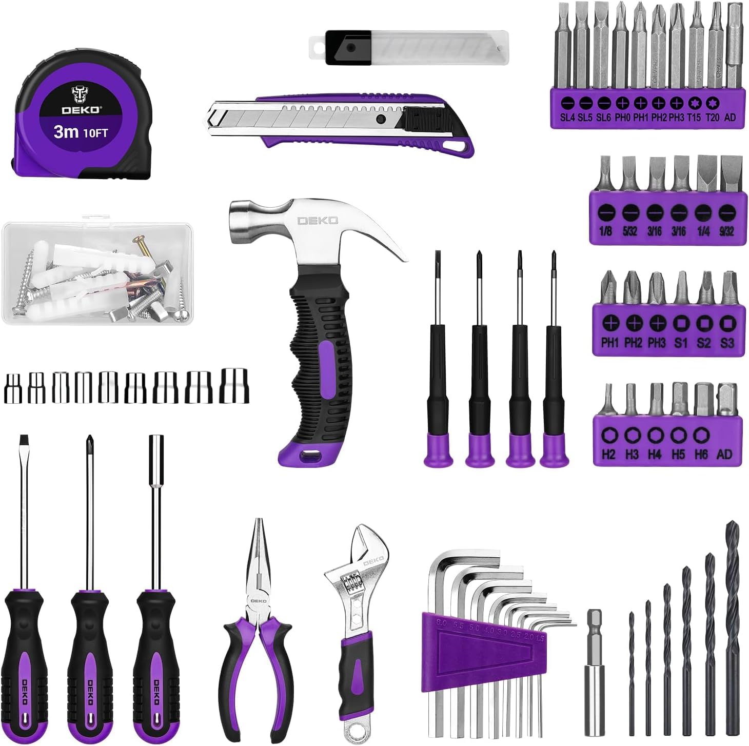 Amazon | 【8V電動ドリル付き】126点組 工具セット ツールセット 工具 