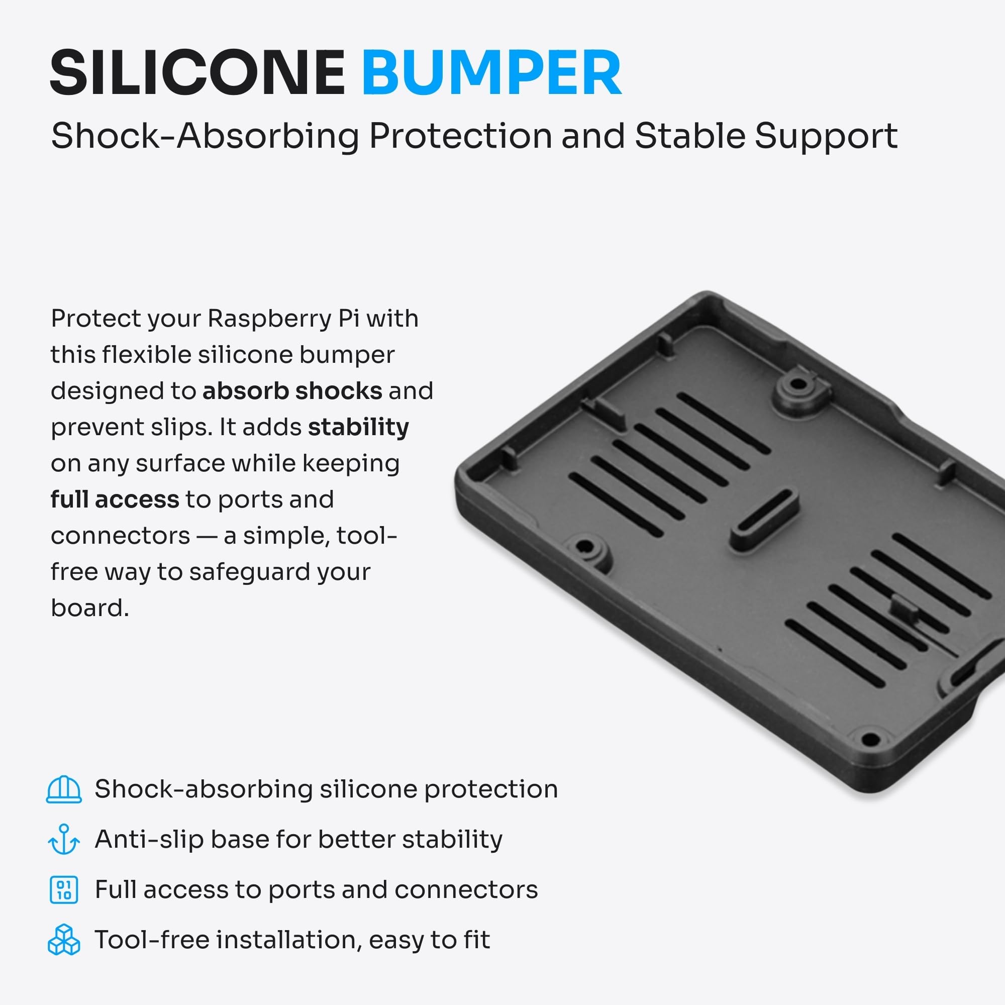 Starter Kit per Raspberry Pi 5 8 GB - Server Edition | Scheda MicroSD da 32 GB | Alimentatore da 27 W | Raffreddatore attivo | Bumper in silicone