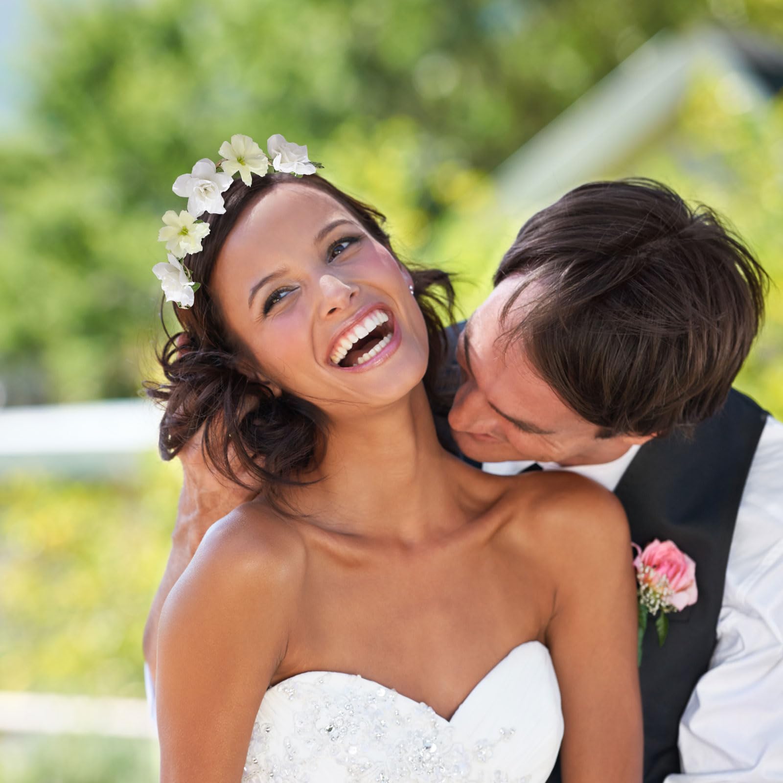 Couronne de Fleurs pour Cheveux, 6 Pièces pour Enfant, pour les Fêtes de Fin D'année, Mariages et Anniversaires sur la Plage, Cadeau Noel