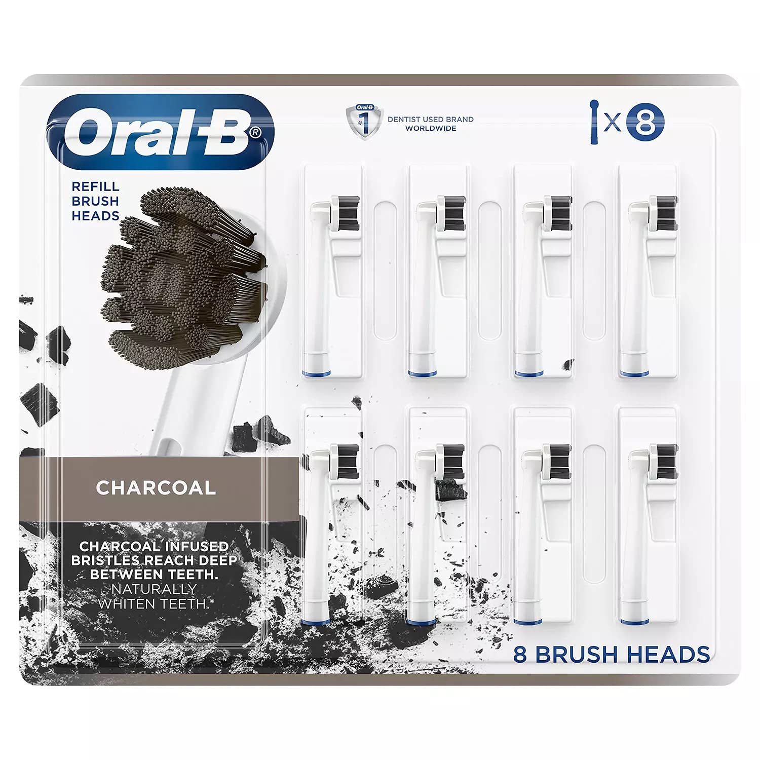 Oral-B Charcoal Refill Brush Heads 8-Pack