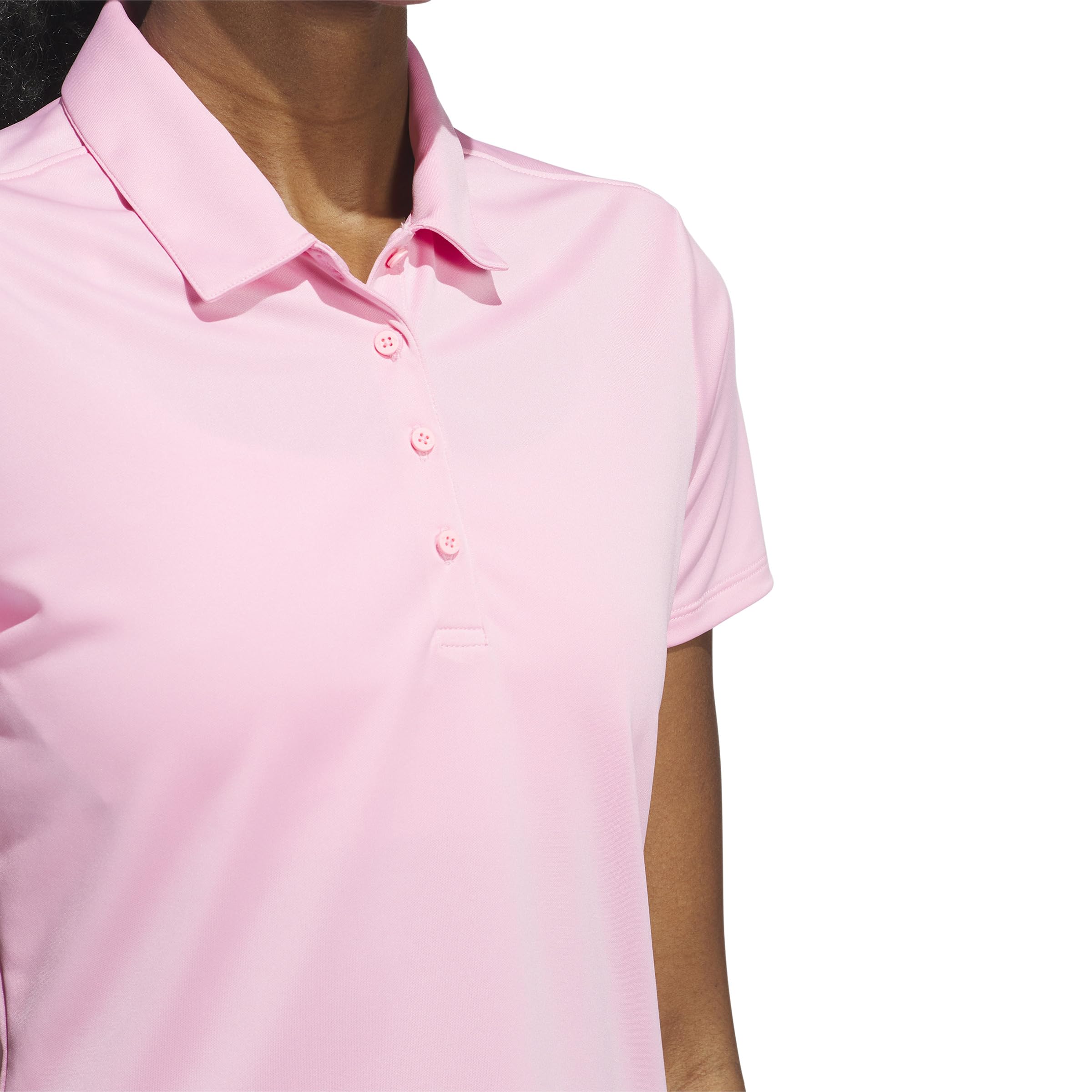 adidas Women's Solid Performance Short Sleeve Polo Shirt Camisa de Golf, Rosa, S Mujer