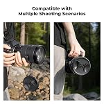 K&F CONCEPT 58MM Couverture du bouchon d'objectif, 4-in-1 Couverture d'objectif avec 1 Noir Anti-perte Garde laisse et 2 Vêtements de nettoyage en microfibres, compatibles avec les objectifs de la caméra Sony Canon Nikon 52MM Fil de filtre