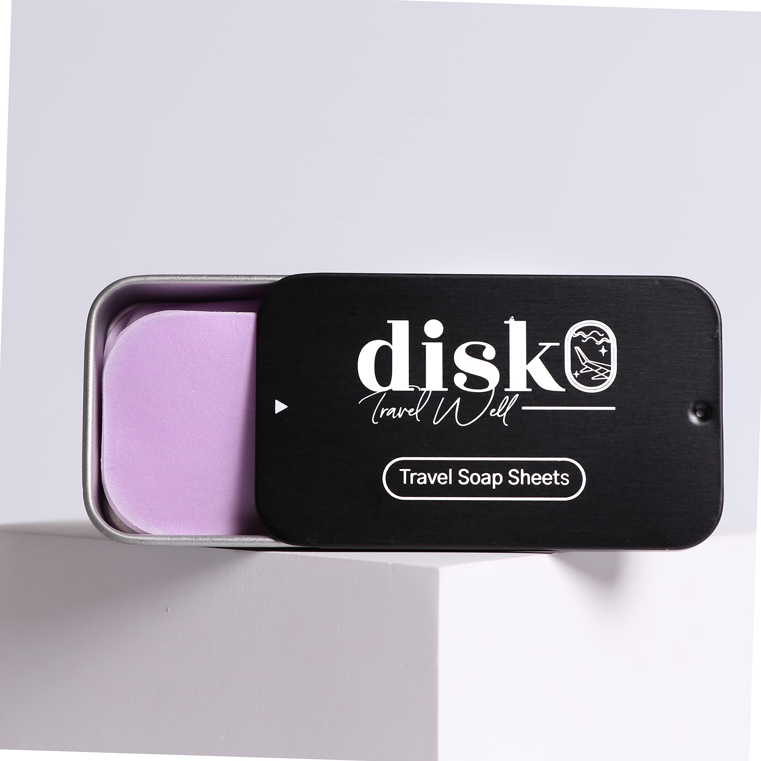 Disko Premium Hand Soap Sheets (Lavender) - Pack Of 80 Sheets In Storage Tin Box | Easy To Carry, Travel Friendly | Zero Waste & Plastic Free