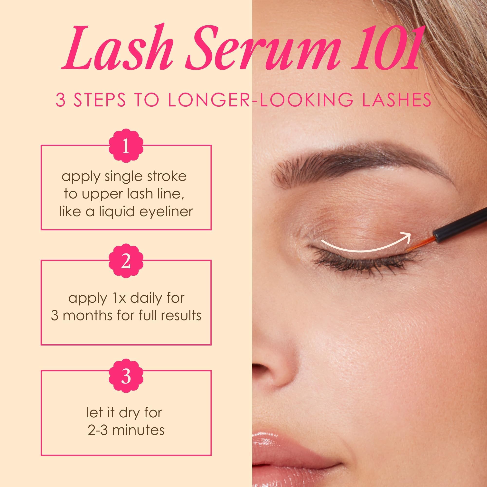 Generico Cosmetics Lash Enhancing Siero per la crescita delle ciglia per lunghezza e volume, 4 ml