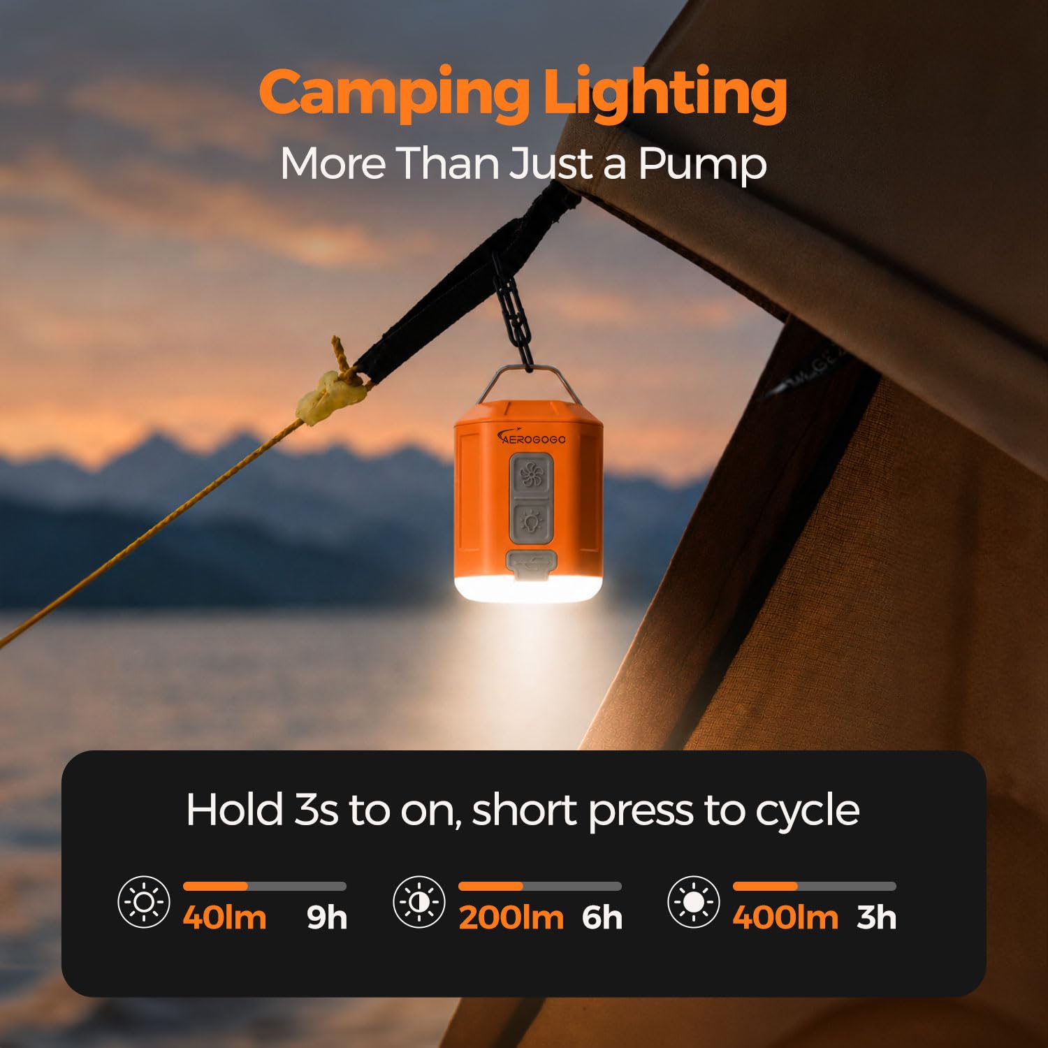 GIGA PUMP Pompe à air portable 4.0 4,2 kPa pour gonflables, pompe rechargeable avec pompe à matelas ultra légère pour flotteurs de piscine, bouées de natation, tapis de camping, tapis de couchage