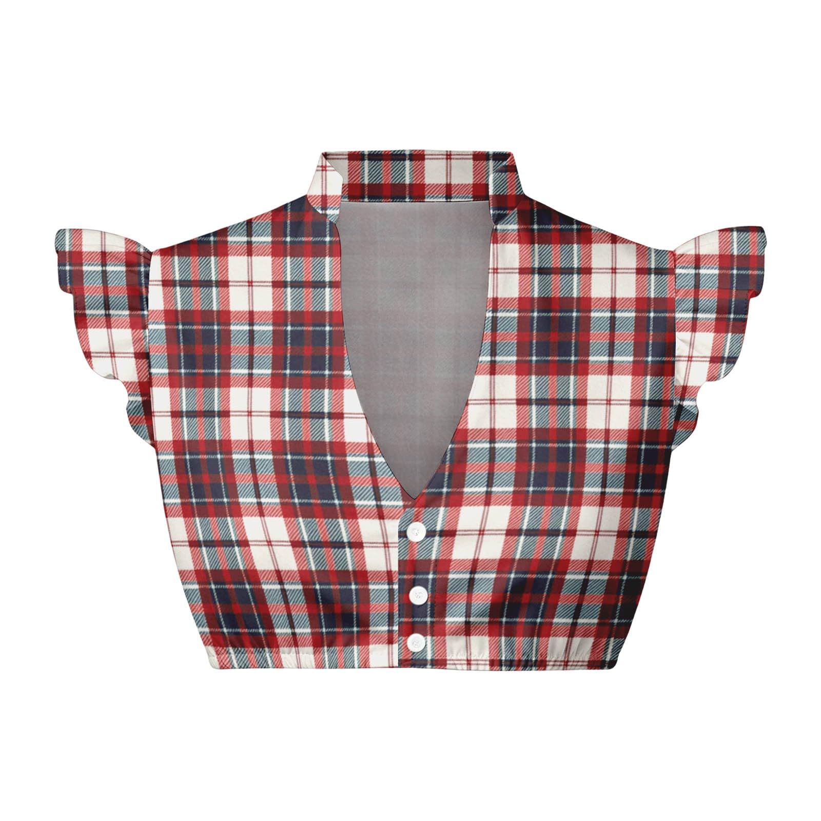 Generisch Camicetta da donna con maniche ad aletta, camicetta bavarese bianca per feste della birra, con stampa, per abbigliamento, biancheria da notte e loungewear