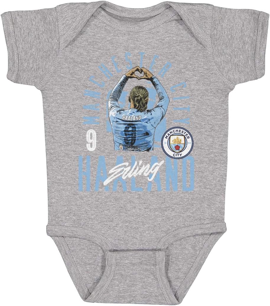 500 LEVEL Erling Haaland Manchester City One-Piece Infant Bodysuit - Erling Haaland Manchester City Arch