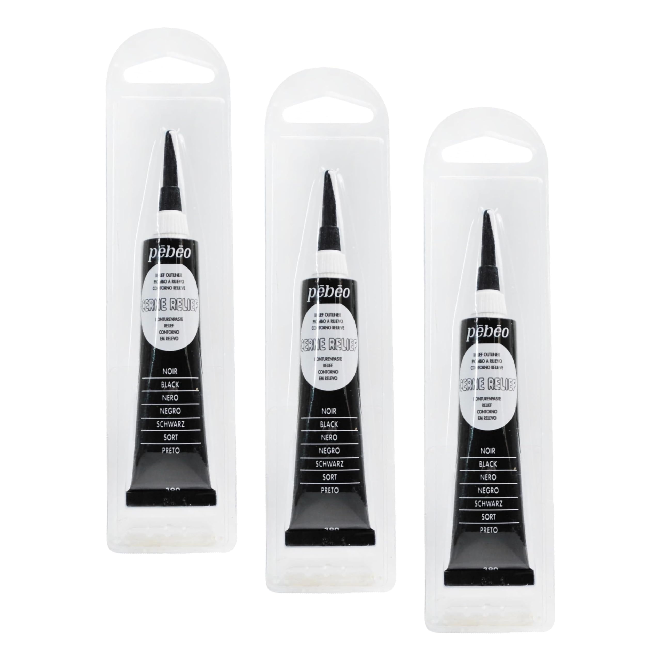 PEBEO Vitrail Cerne Relief Noir 20 ML l'excellence pour décors sur verre uniques
