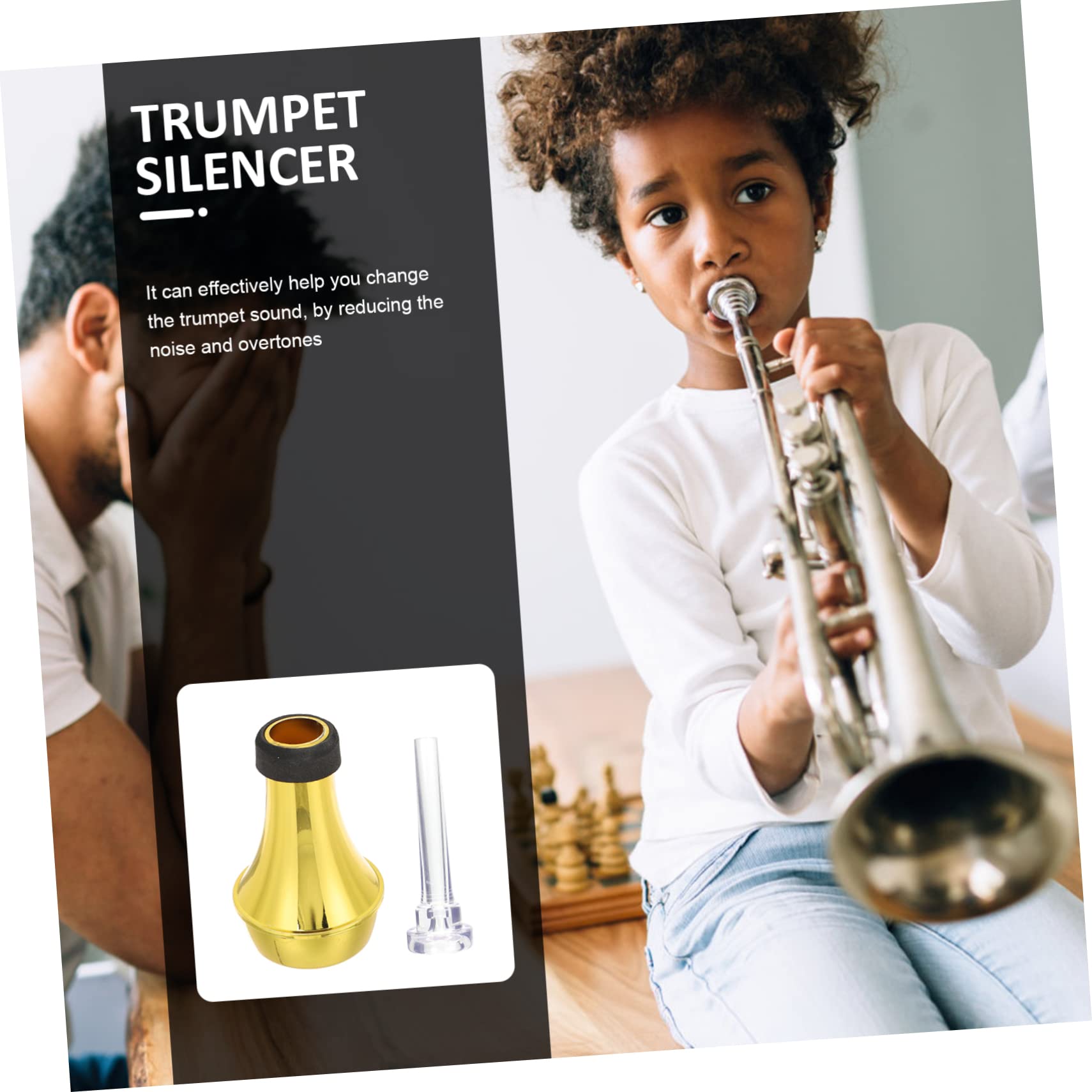ifundom 3sets Tromba Professionale Con Muta Leggera e Accessori Pratici Per Allenamento Silenzioso
