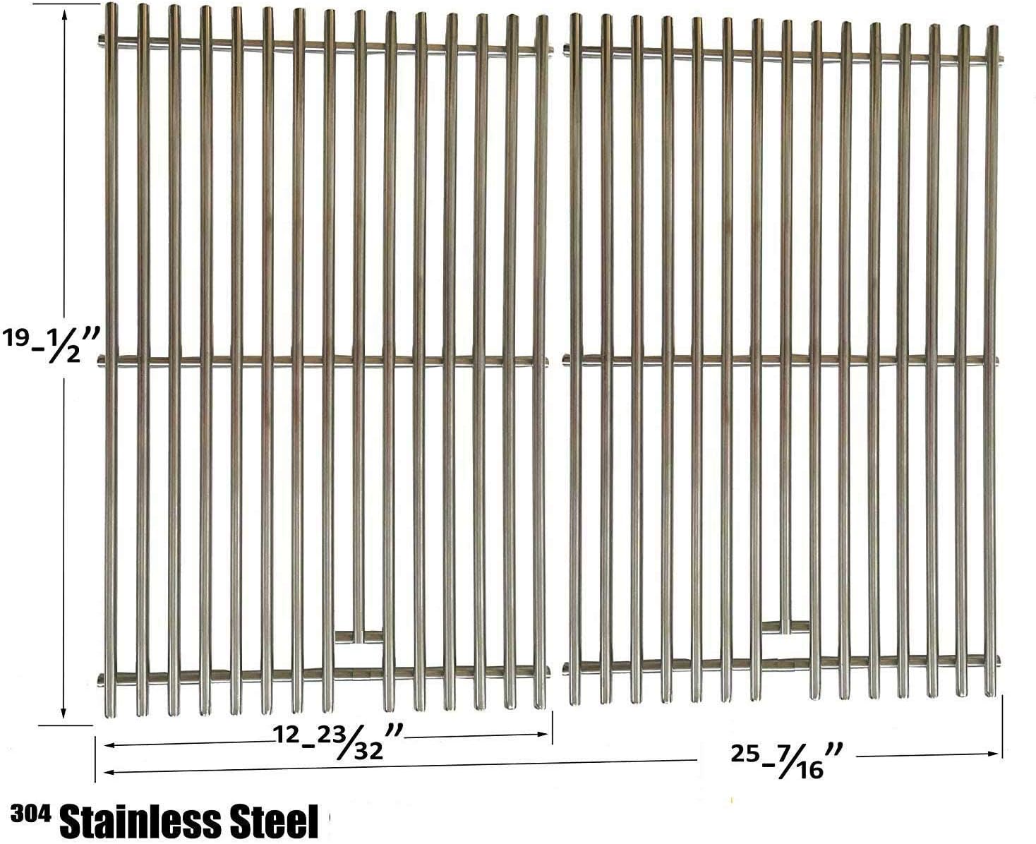 Grill Parts Zone 87528 "AFTERMARKET 9mm Stainless Steel Cooking Grates for Weber Genesis E and S Series Gas Grills Models Set of 2
