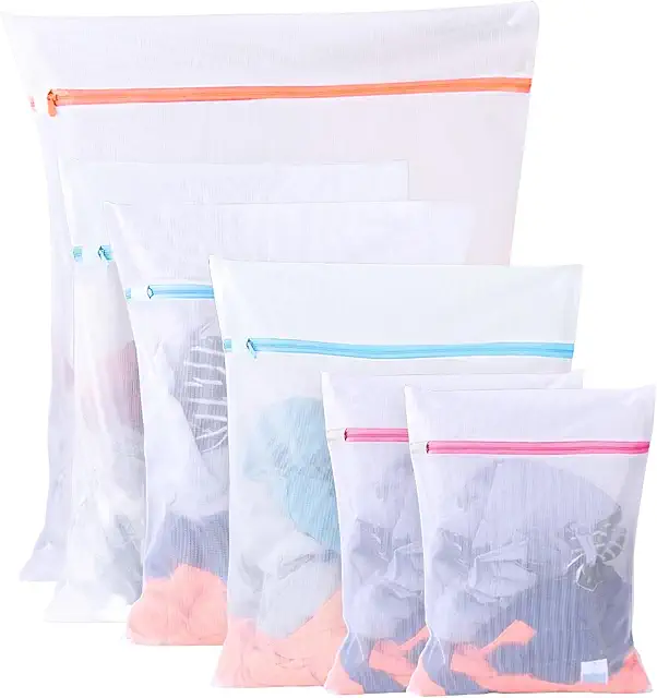 Lot de 6 filets de lavage pour machine à laver - 3 tailles - Protège vêtements