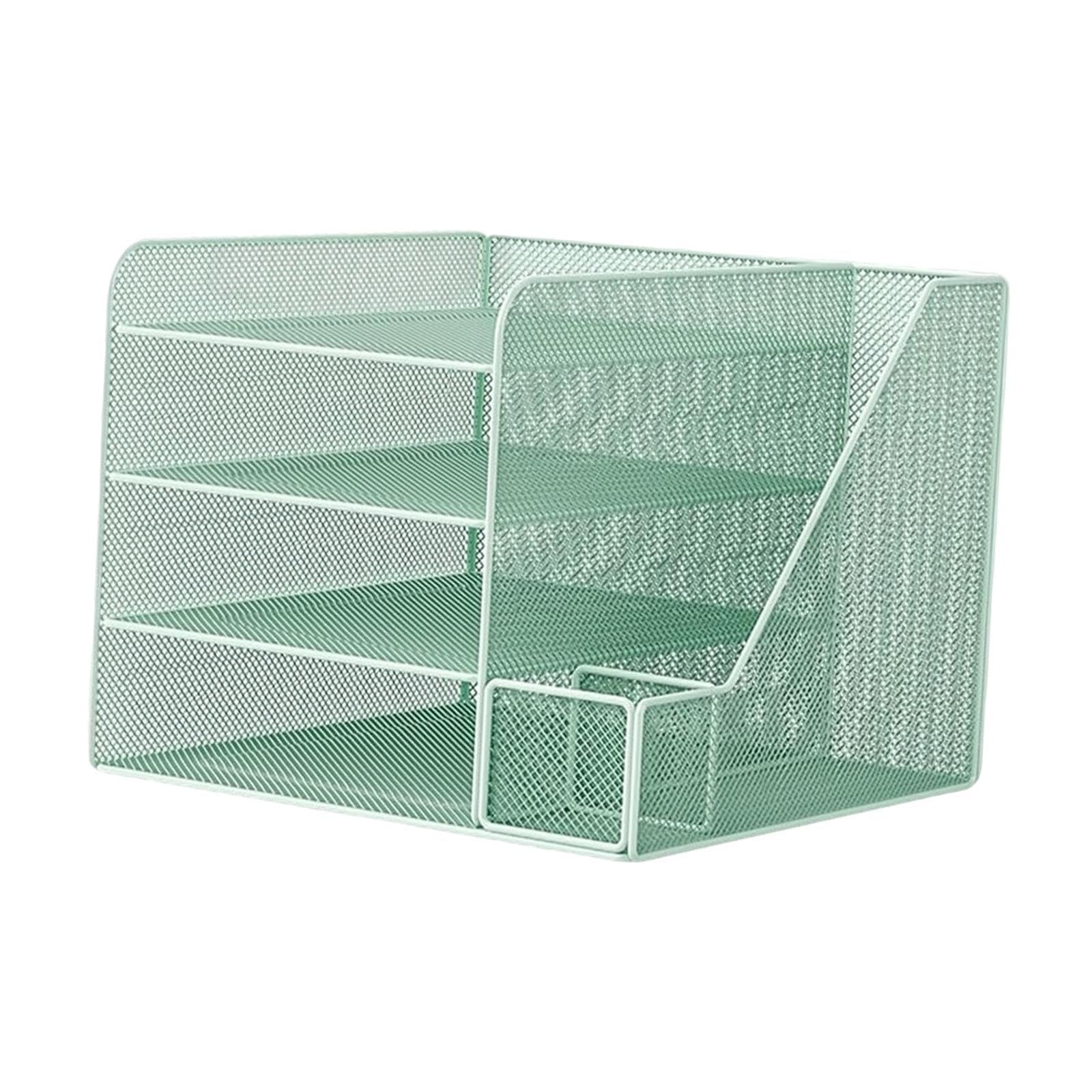 Generic Organizzatore Da Tavolo, Portadocumenti, Salvaspazio, Multifunzione, Porta Caramelle, Portadocumenti, Vassoio Portadocumenti per Bancone, Verde
