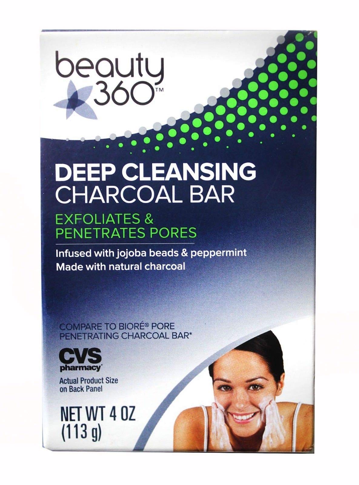 Beauty 360 Deep Cleansing Charcoal Bar, 4 OZ