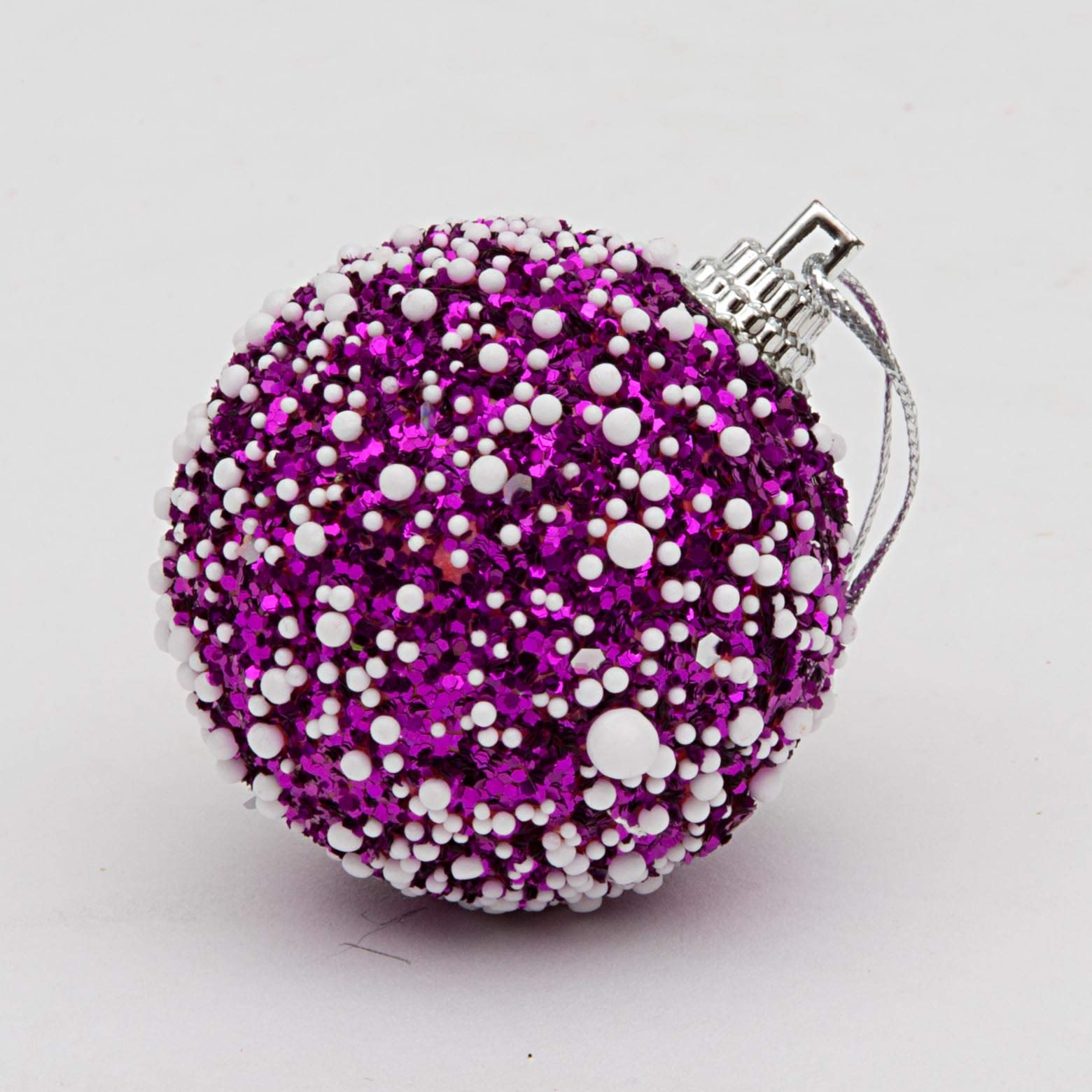 SHATCHI 12 x Christmas Tree Hanging Baubles Soft Foam Glittered Decorated Shatterproof Pendant Ornaments Xmas Tree Table Decorations - Image 3