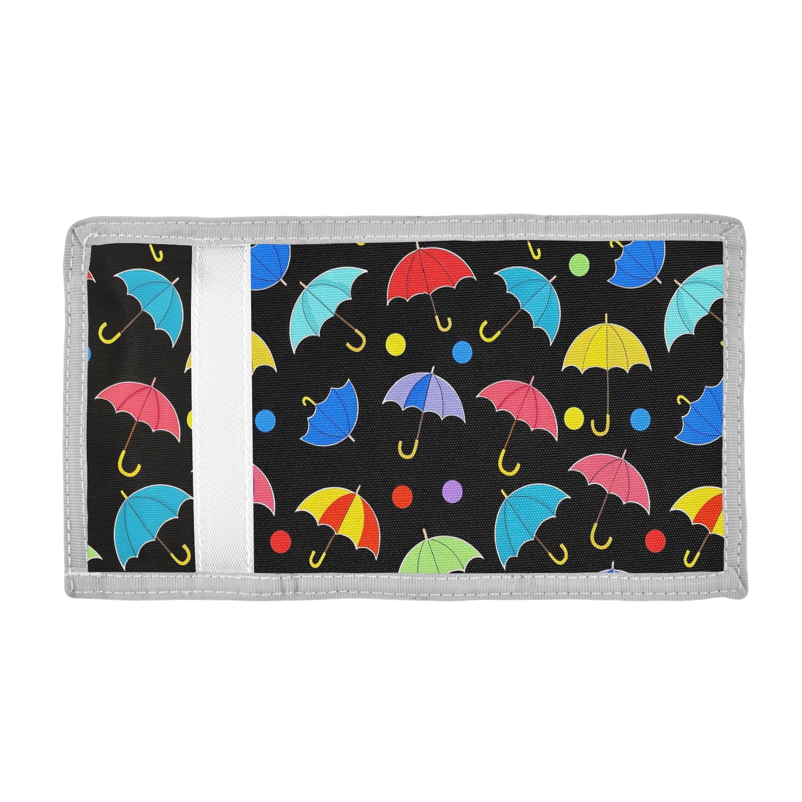 ALAZA Kids Wallets for Boys Girls Toddler Trifold Wallet Children Small Colorful Umbrella with Zipper Coin Pocket