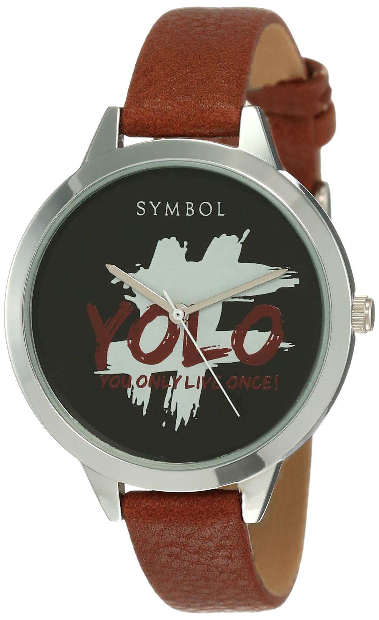 Amazon Brand - Symbol Women Synthetic Analog White Dial Watch-Az-Syw1-D, Band Color-Brown (B08F783RYW) Amazon Price History, Amazon Price Tracker