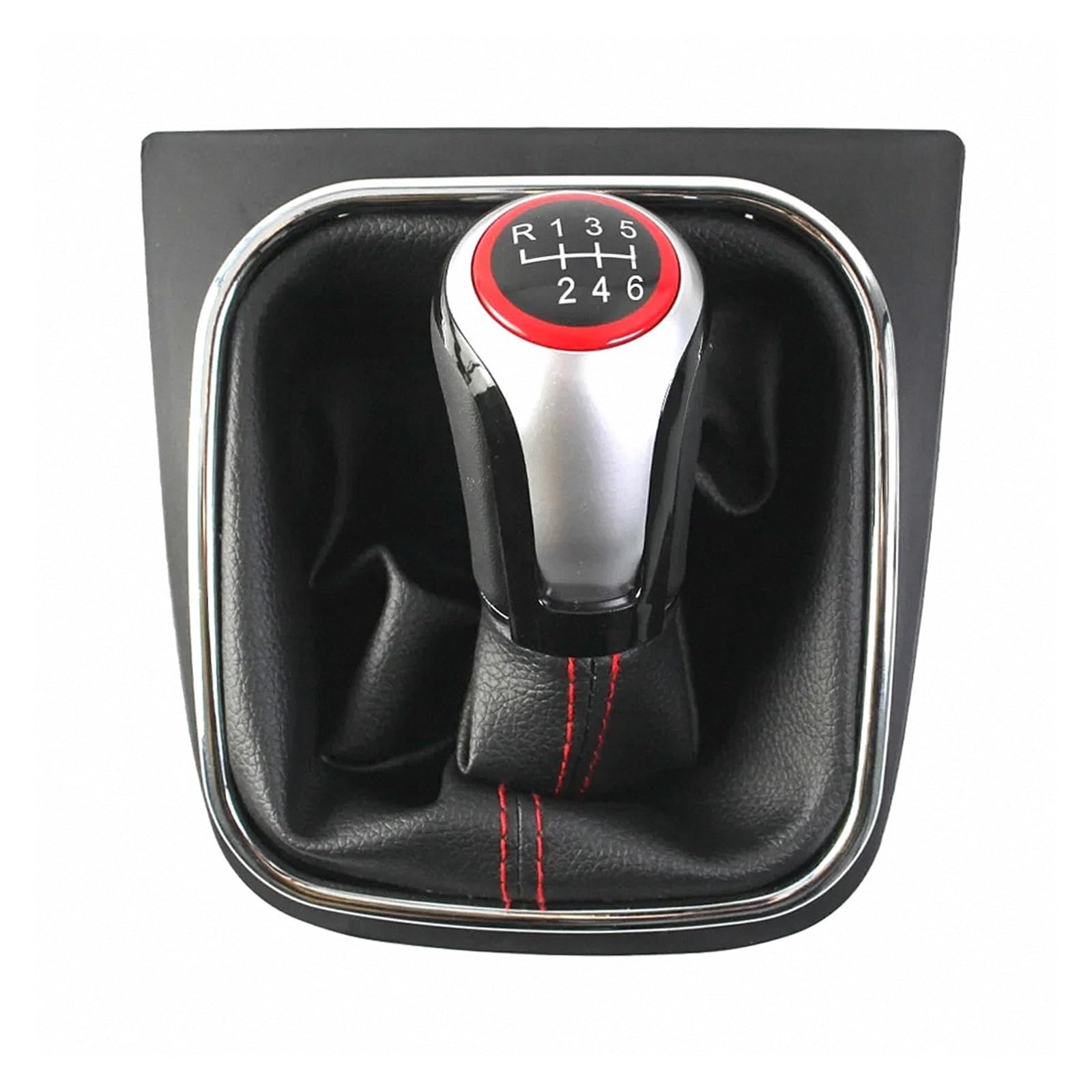 Kunyos 6 Speed Knob With Boot Shift Knob For Vw For Golf 5 6 R32 For Gti For Gtd Mk5 Mk6 For Jetta For Scirocco 5 Stylish Gear Shifter 1 Shift With Boot Cover