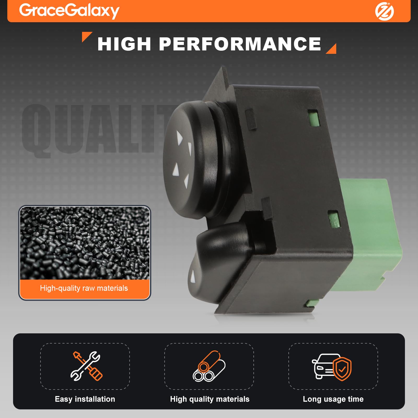 GraceGalaxy Interruttore di Controllo Specchietto Laterale per Panda 2004-2011, Siena 1999-2007, Marea, Brava, Idea, Doblo, Daily MK3 735298499, 735316891, 735357106