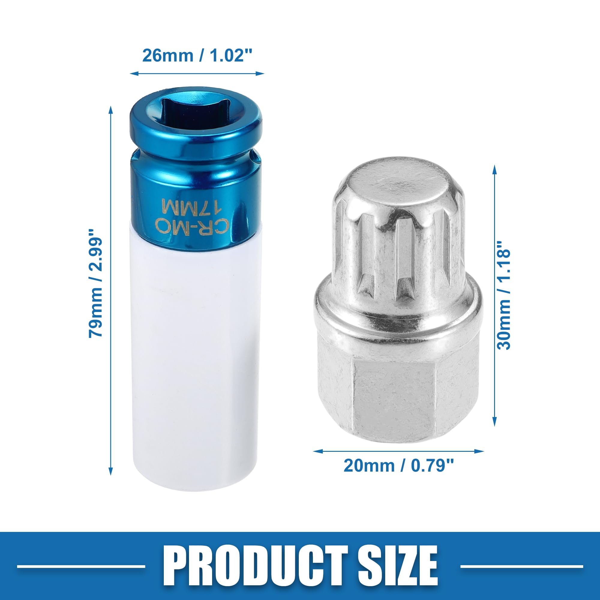 Écrou De Verrouillage De Roue Pour BMW Avec Protecteur De Douille 17mm - Protection Peinture