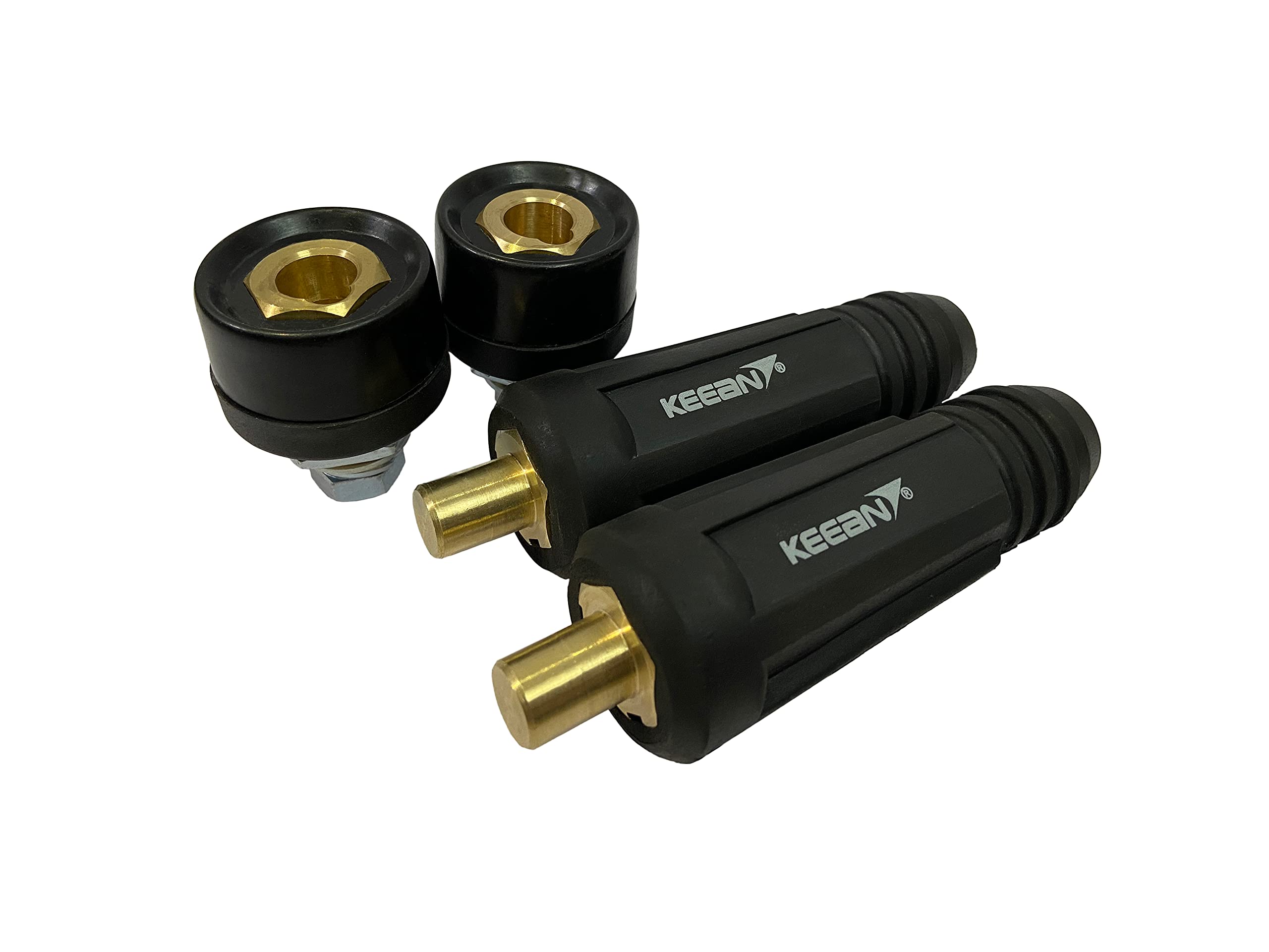 KEEAN 35-50 PLUG AND SOCKET ADAPTOR CABEL JOINT SET 300 AMP. FOR ARC, MIG, TIG WELDING MACHINES (PACK OF 4)