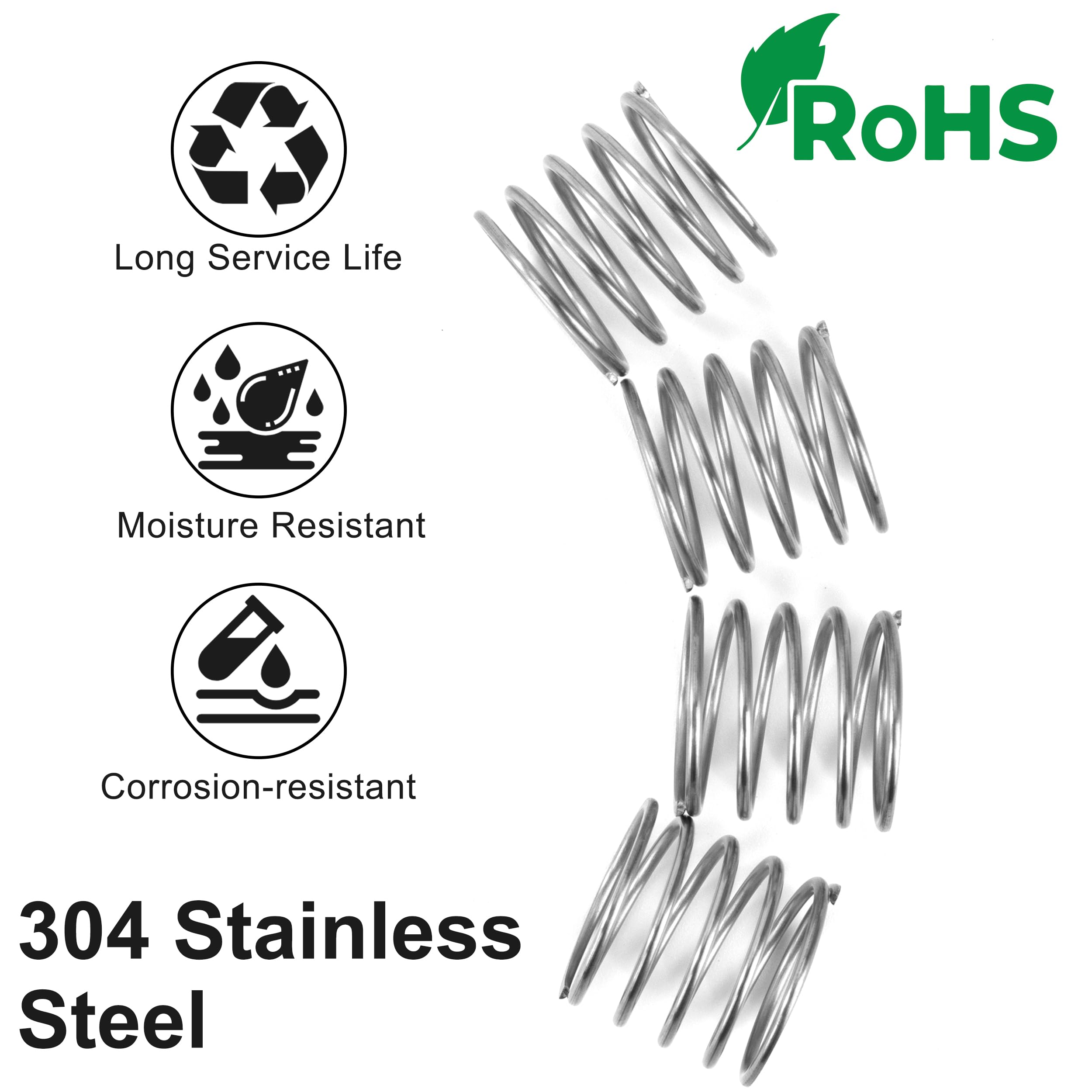 10 Ressorts De Compression En Acier - 13mm Diamètre, 30mm Longueur, Pour Bricolage