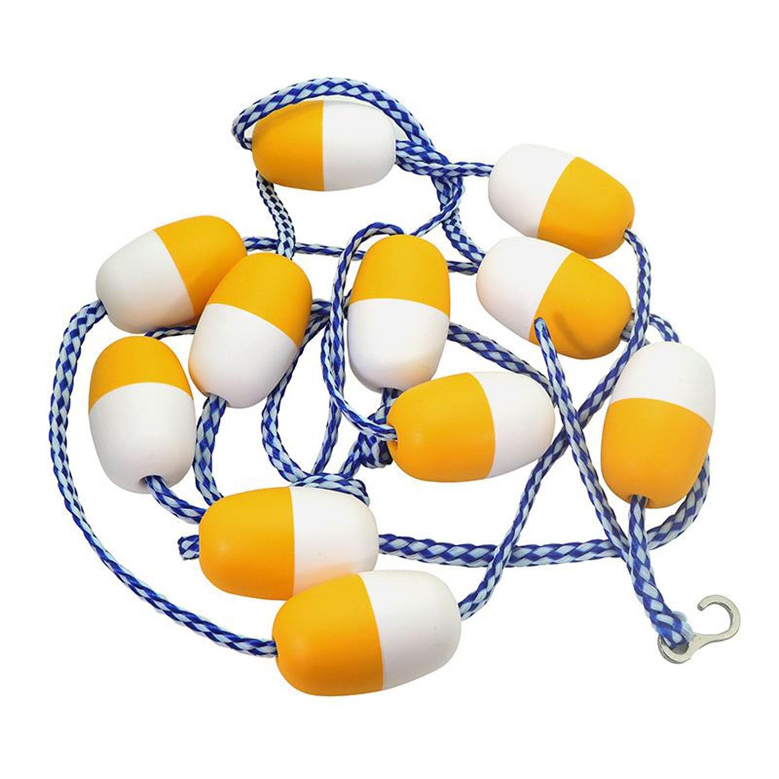 GJZQDKX Pool Safety Divider Lane Line,3.3ft-60ft Floating Pool Safety Divider Lane Line - Durable Yellow Safety Floating Line with Hook for Inground Pool Depth Separation (6m/20ft)
