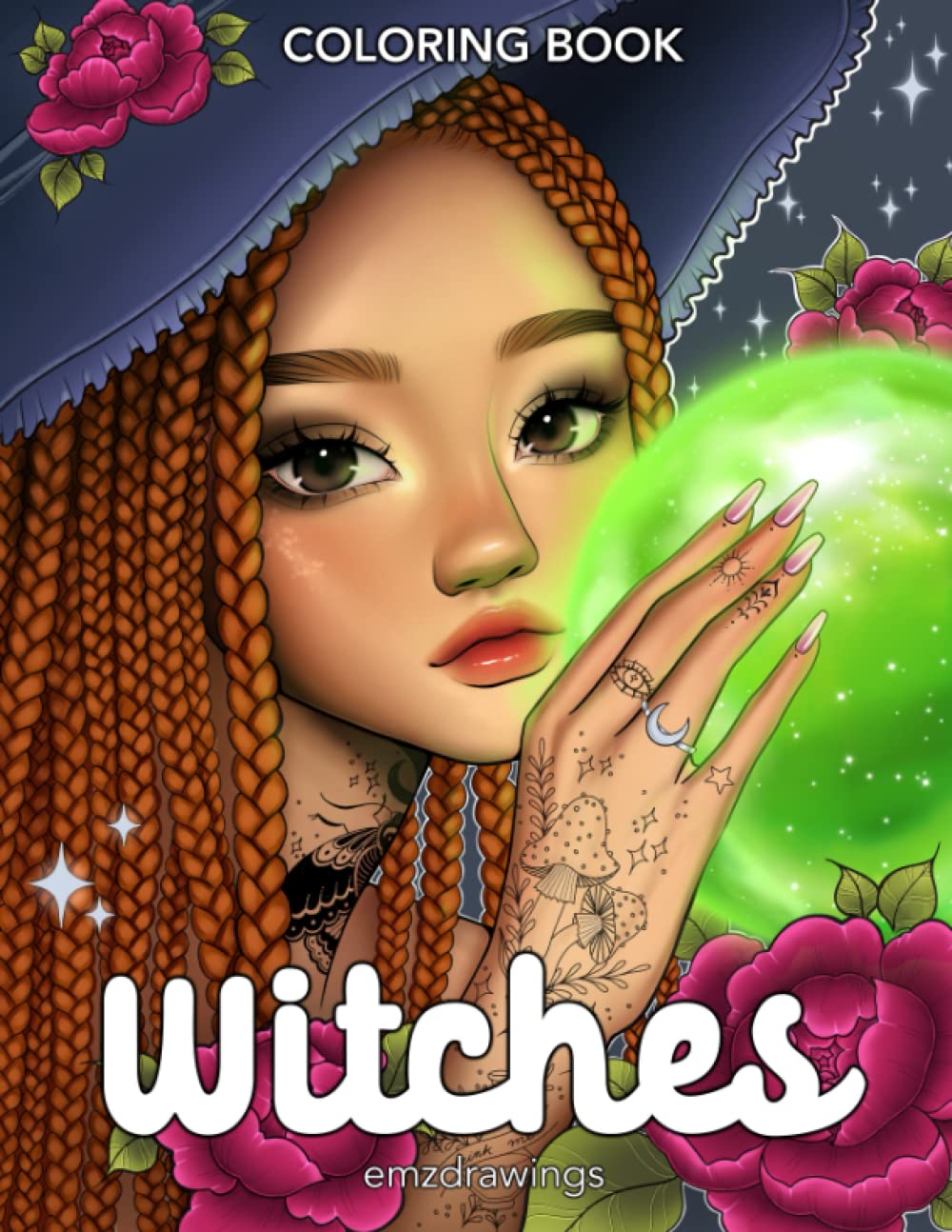 Witches Coloring Book For Adults and Teens Featuring