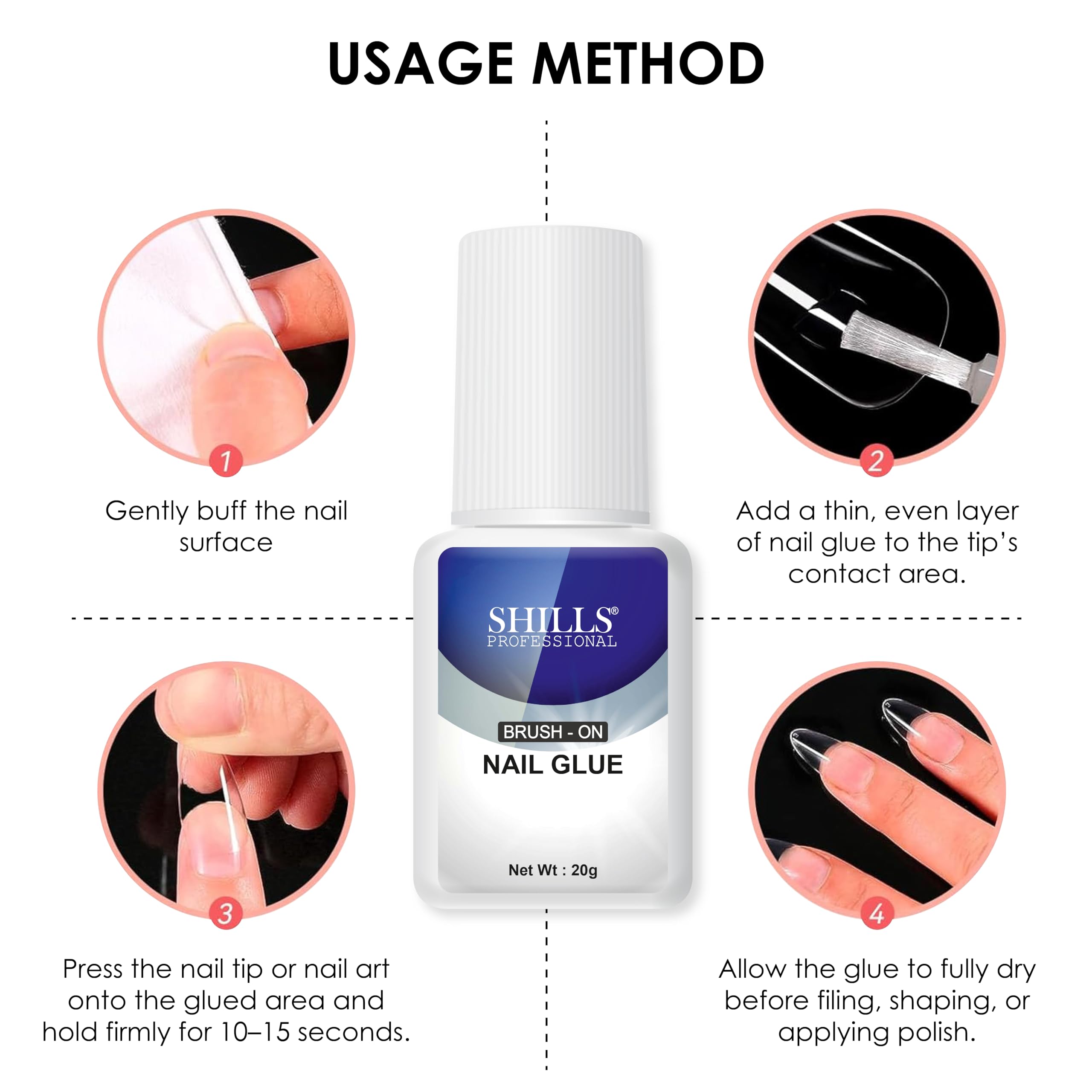 Shills Professional Brush On Nail Glue 7gm 3