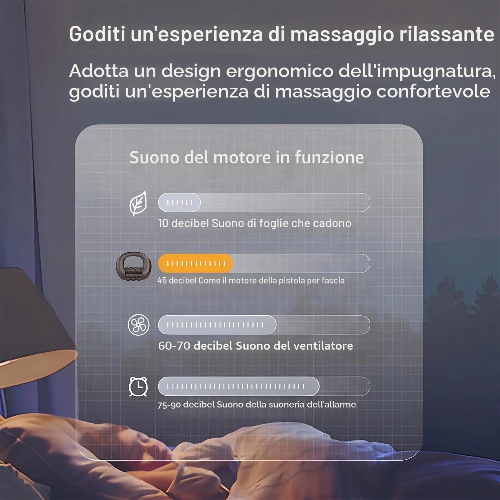 Massaggiatore Elettrico a Rullo Manuale, Rullo Massaggiante Elettrico con Manico, Design Bionico Intelligente a 6 Aste, 3 Velocità per Gambe, Schiena, Spalle