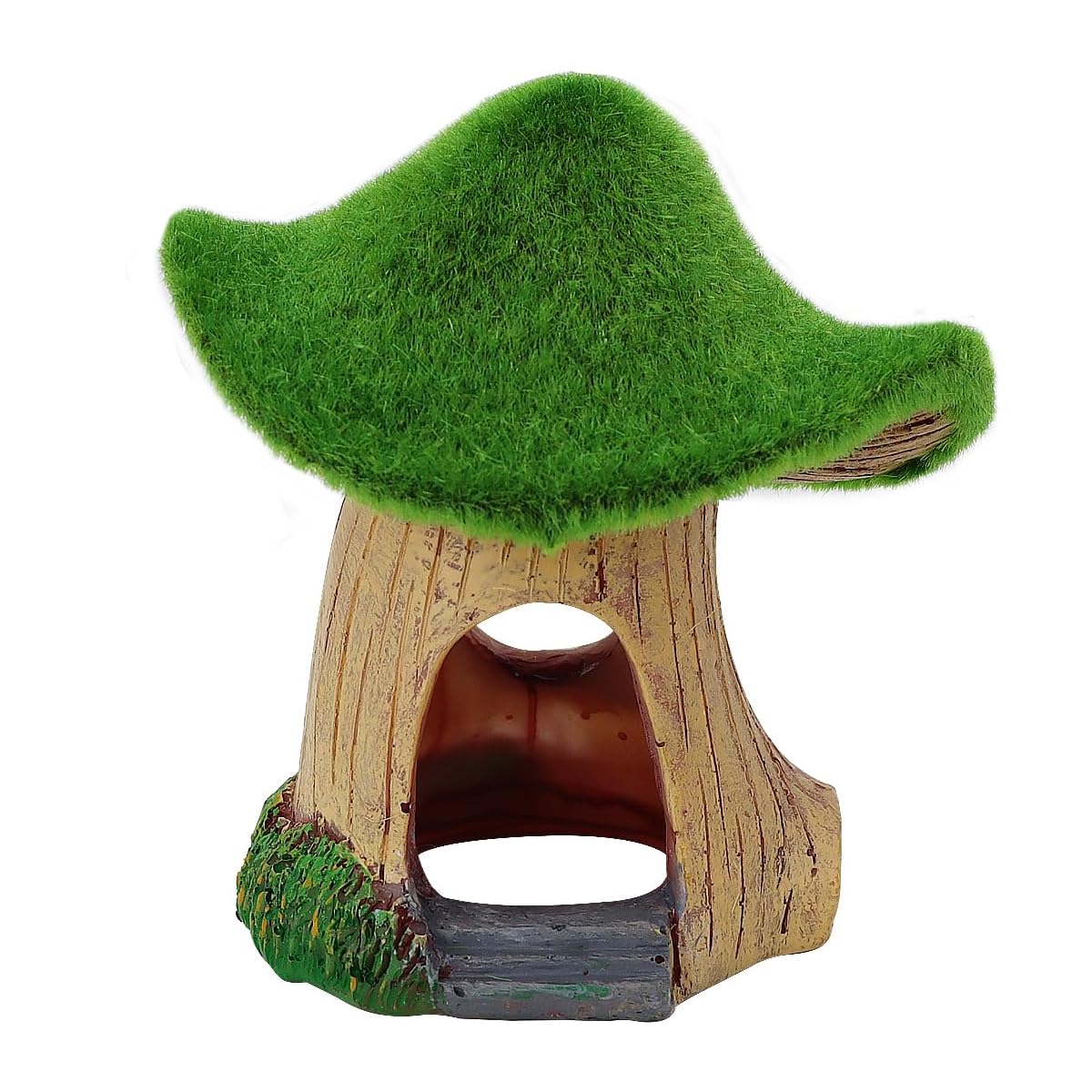 Riven Mushroom Fish Tank Accessories, Cute Resin Fish Tank Ornaments with Hollow, Aquarium Decorations for Shrimp Betta, for Resting Hiding Playing