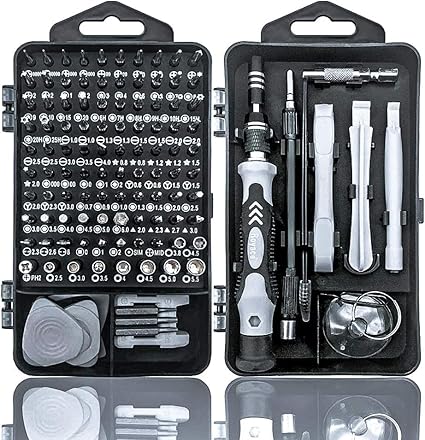 ScrewDriver Tool Set Kit, Tool Kit, 115 in 1 Screwdriver Set, Electronics Magnetic Repair Tool Kit with Case for Repair Computer, iPhone, PC, Laptop, Game Console, Watch, Glass(Multicolor)