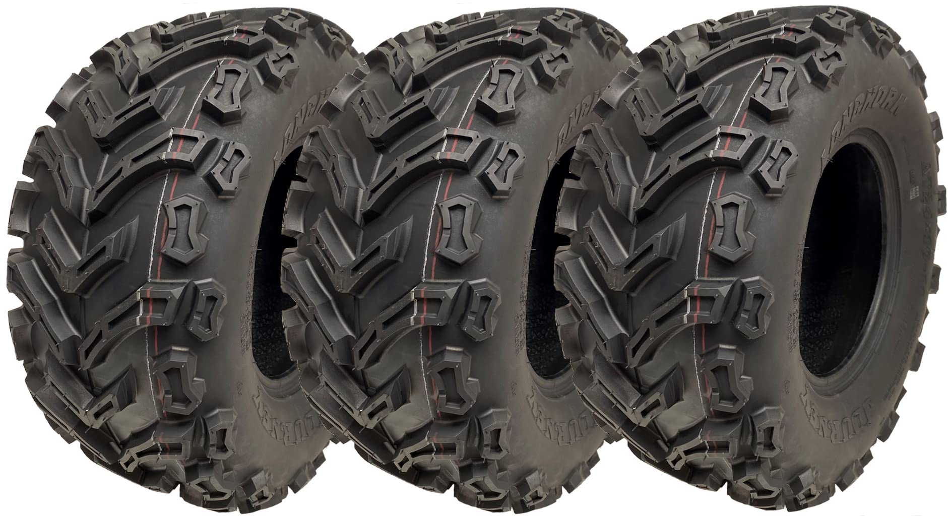 24x10.00-11 Quad ATV Tyres 6ply Wanda P3128 E-Marked Road Legal Tires (Set of 3)
