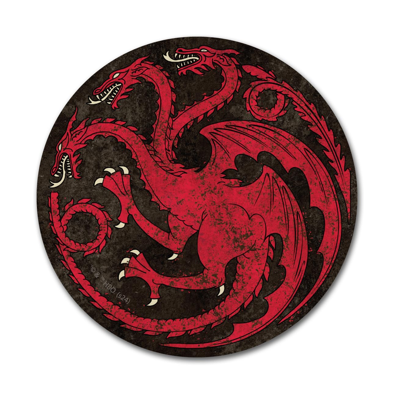Elektroplate Officially Licensed Game of Thrones House Targaryen Dynamic Decal 3.5" Diameter | Premium All Weather for Car, Water Bottle, Laptop, Tablet, Cooler, Toolbox, Phone | Made in The USA