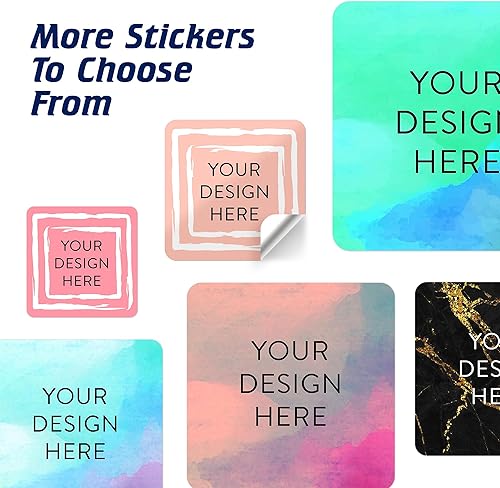 Vista 200 de DayStar Custom Signs & Design - 100 adhesivos de vinilo personalizables, con texto, imagen, diseño y logotipo; adhesivos para logotipo de embalaje