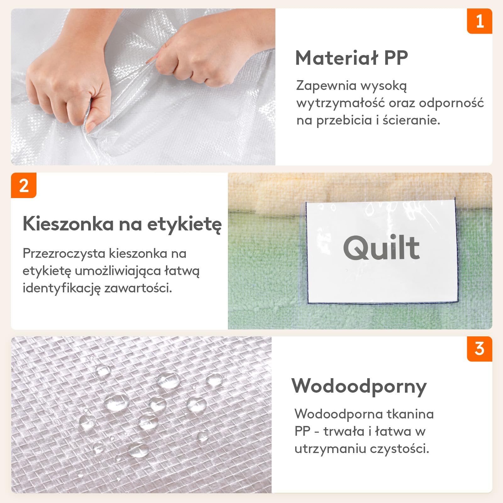 Lifewit Zestaw 6 toreb do przechowywania ubrań 110 L, duże torby przeprowadzkowe z uchwytami, składane pudełka przeprowadzkowe na kołdry, koce, ubrania, przezroczyste