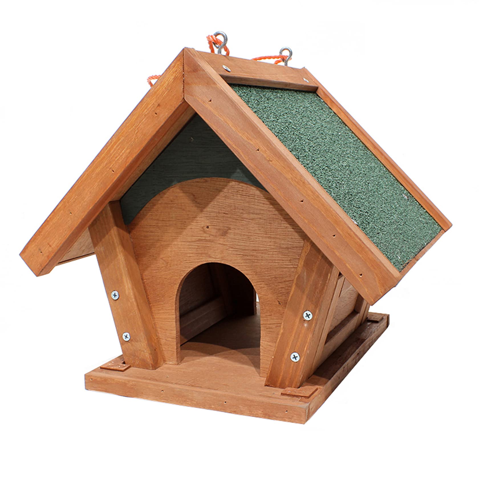 Buy LXYLY Wooden Bird Table Feeder Garden Pine Wood Feeding Hut Real