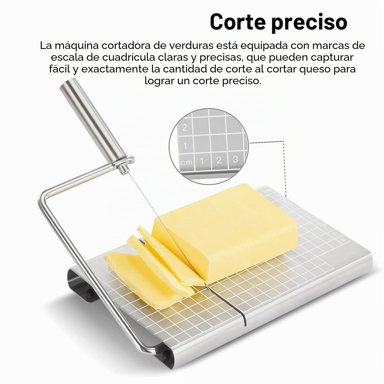 Cortador de queso de acero inoxidable, cuchillo multifunción para queso y foie gras con 6 alambres
