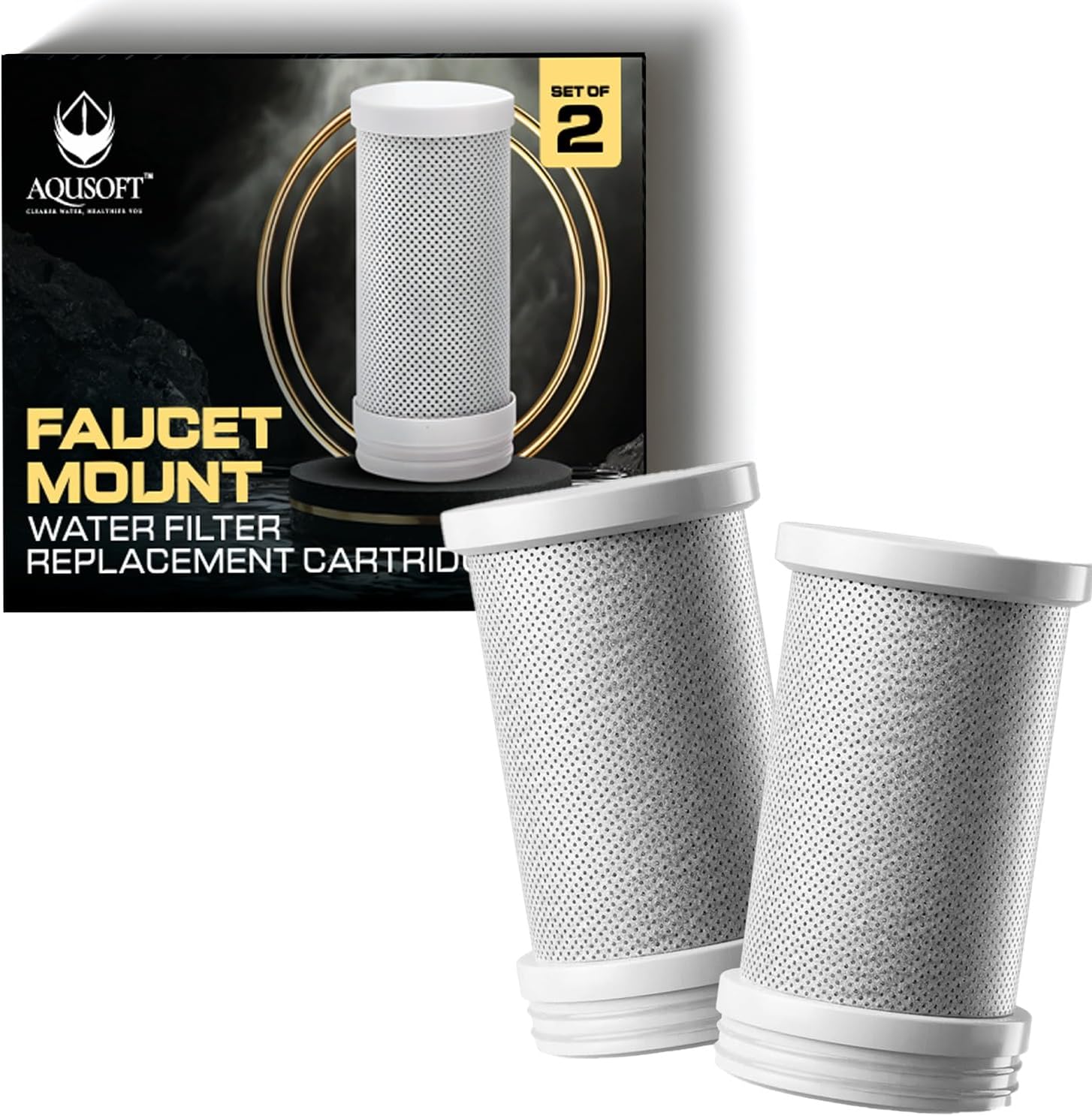 Advanced Faucet Water Filter Replacement – Easy Installation Pure Water Filters Replacement Fit for Kitchen & Bathroom Sinks – Leak-proof, BPA – Free Filter Replacement