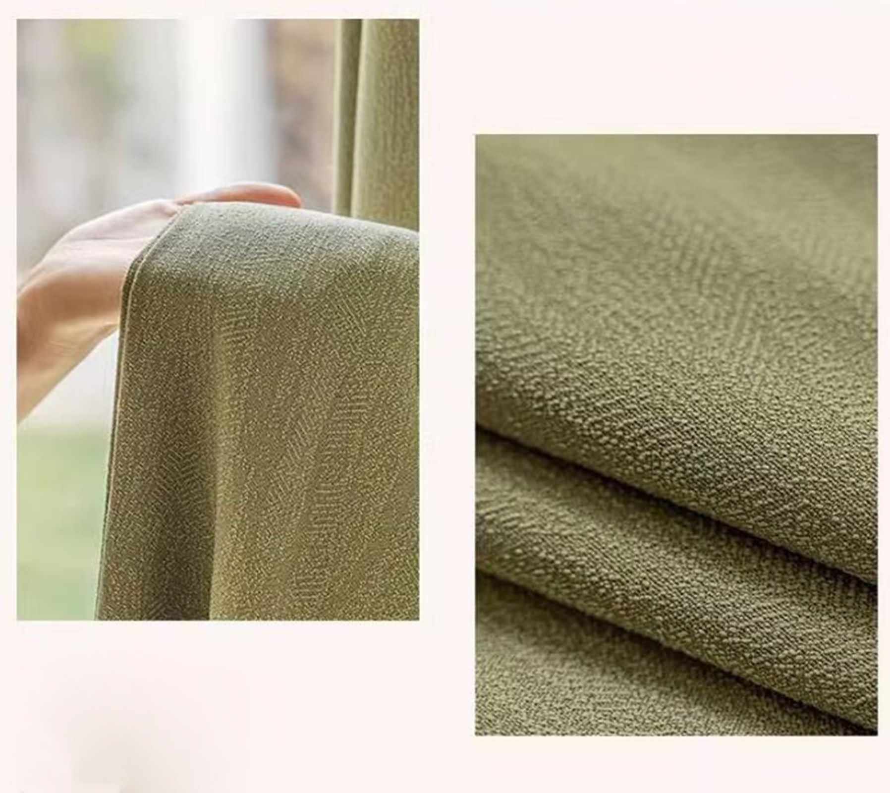ANAZOZ Tende Oscuranti Grigio Scuro 96x115 Cm – 2 Pannelli In Cotone Con Occhielli, Per Camera E Soggiorno - 2