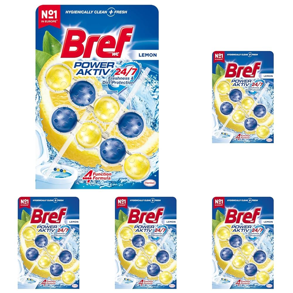 Bref WC Power Aktiv Limon Duo Pack 2'li Klozet Temizleme Topları 1 x 2 Adet 5li paket, Aktiv Limon 2, İkili 5li paket