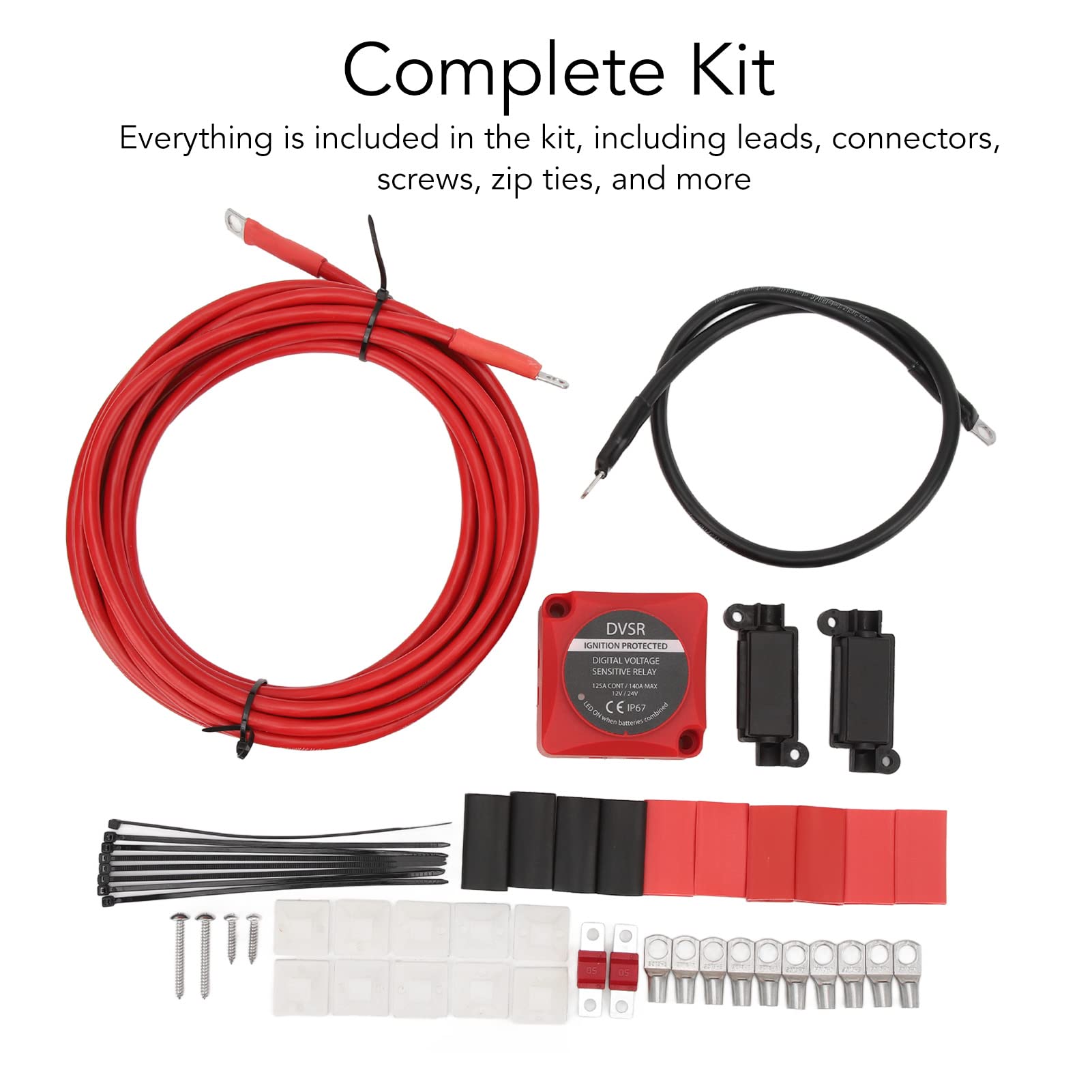 Dioche Kit de Aislador de Batería Doble VSR, 12V, 24V, 140A, VSR, para ATV, UTV, Barco, RV, Vehículo Todoterreno