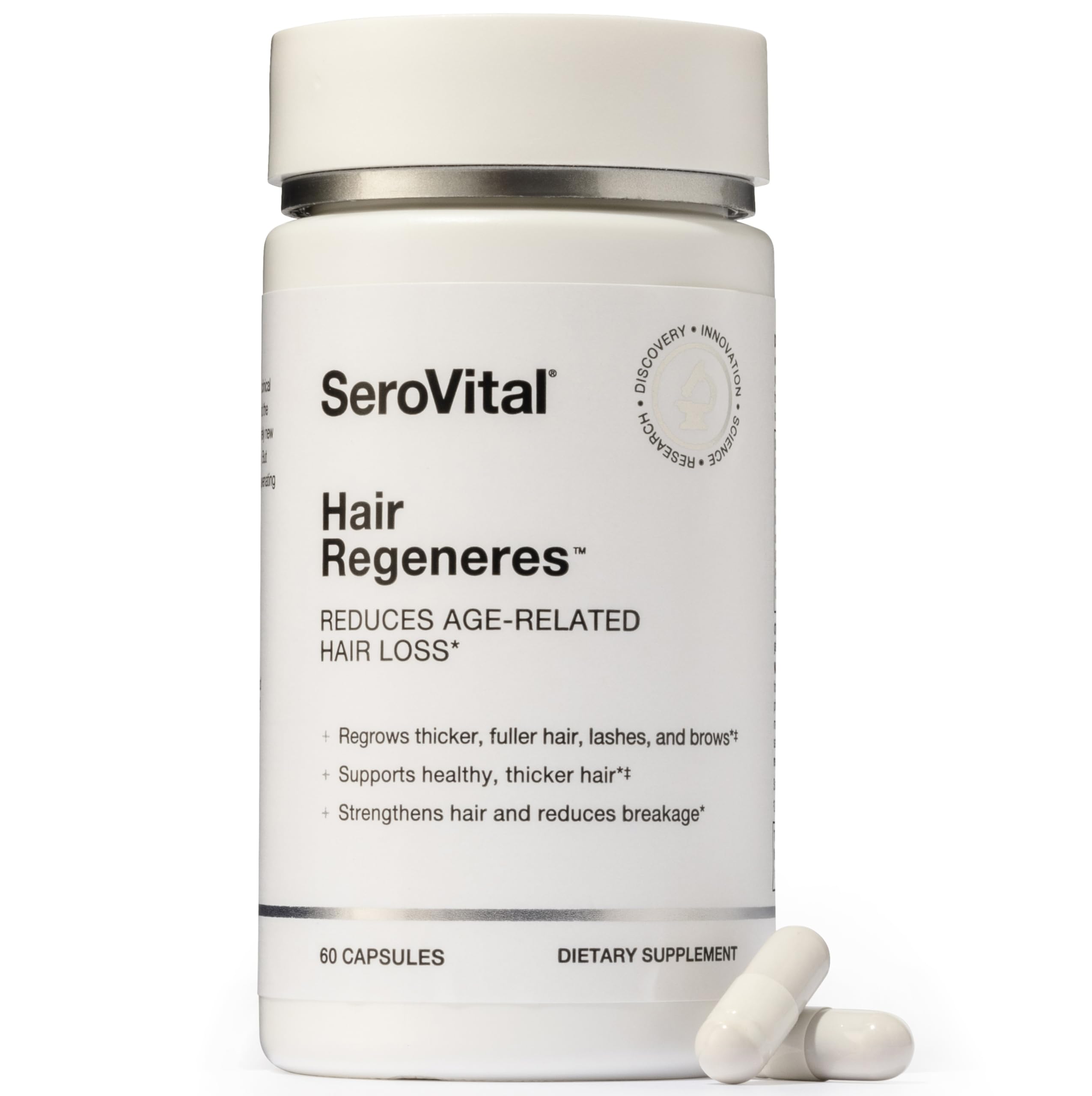 Serovital Hair Regeneres - Formulated for Women Seeking Enhanced Hair Growth - Supports Noticeable Decrease in Age-Related Hair Loss and Shedding - (60 Count)