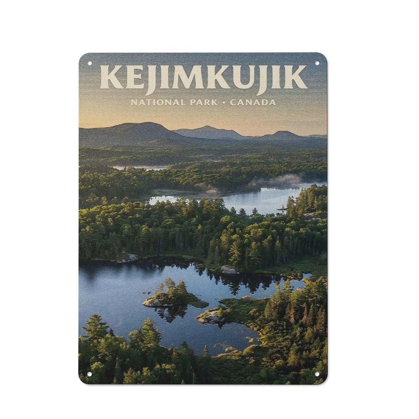 Junmoney Style-2 Kejimkujik National Park Canada Landscape Tin Sign 40X30cm For Hallway Wall, Retro Wall Decor, Suited To New Home Decorators