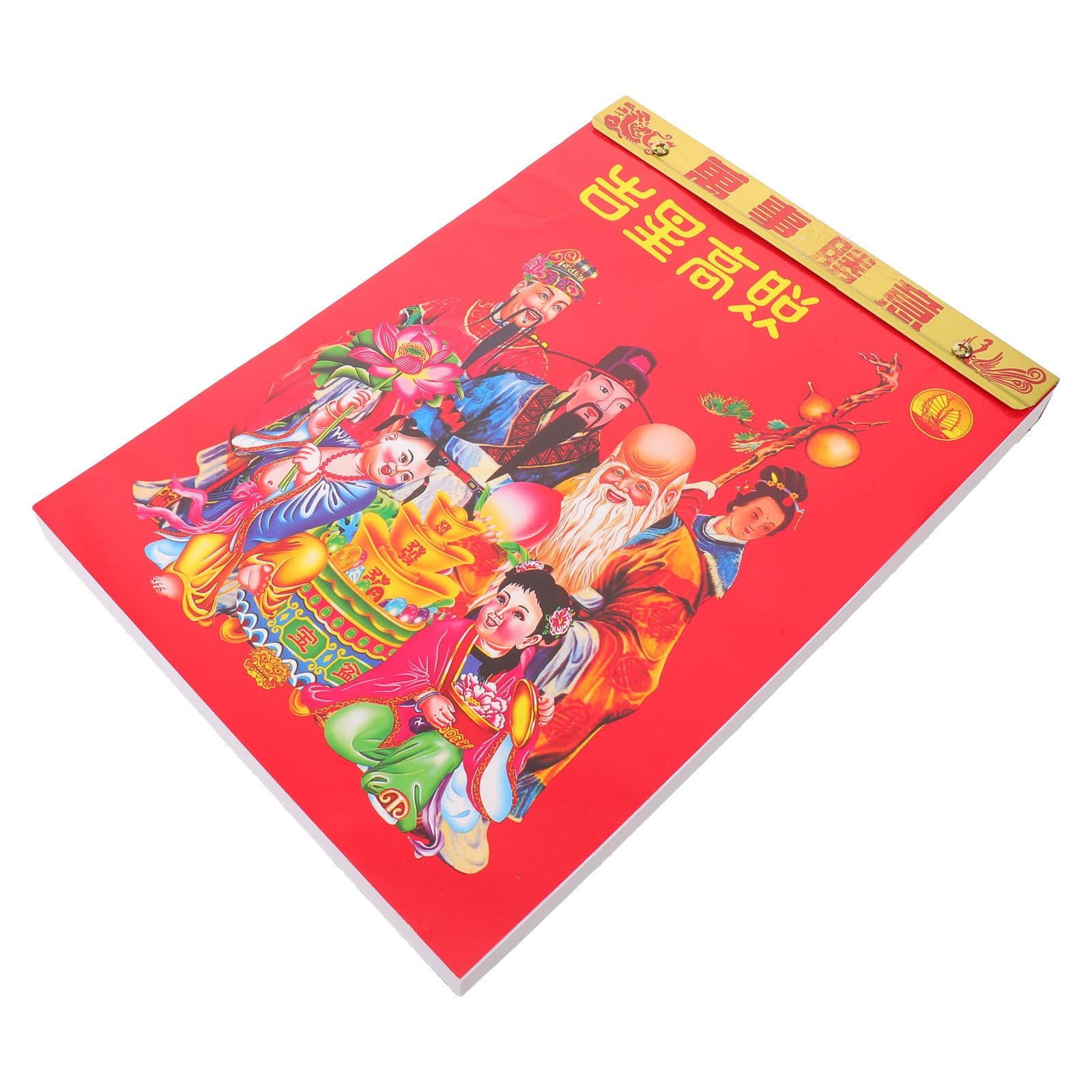 Calendario Chino 2027 Año Oveja para Amantes del Feng Shui en Oficina Fechas Lunares y Solares en Papel Rojo Tradicional