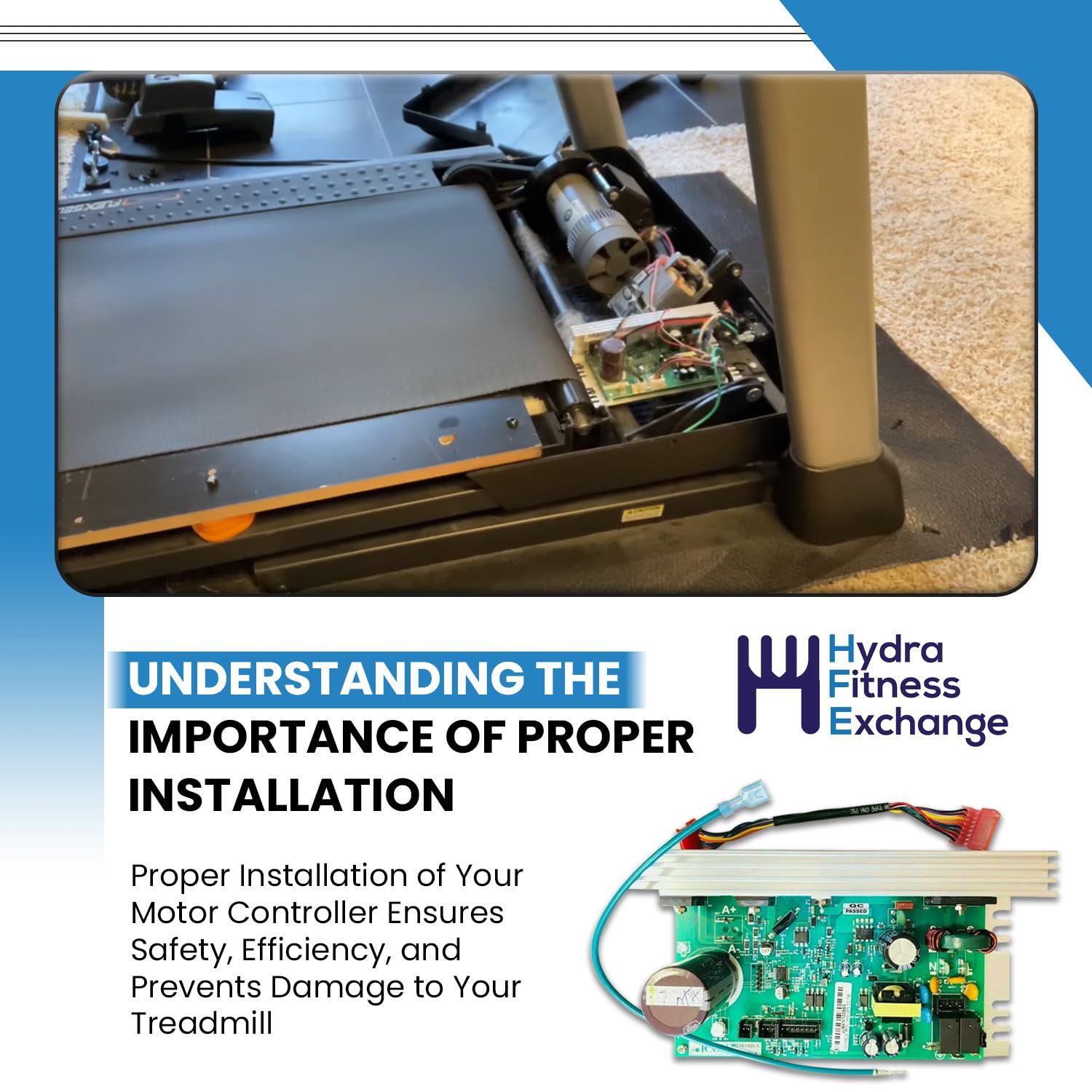 Motor Controller Lower Board MC1618DLS 398063 Works with Proform Nordictrack Epic Treadmill Motor