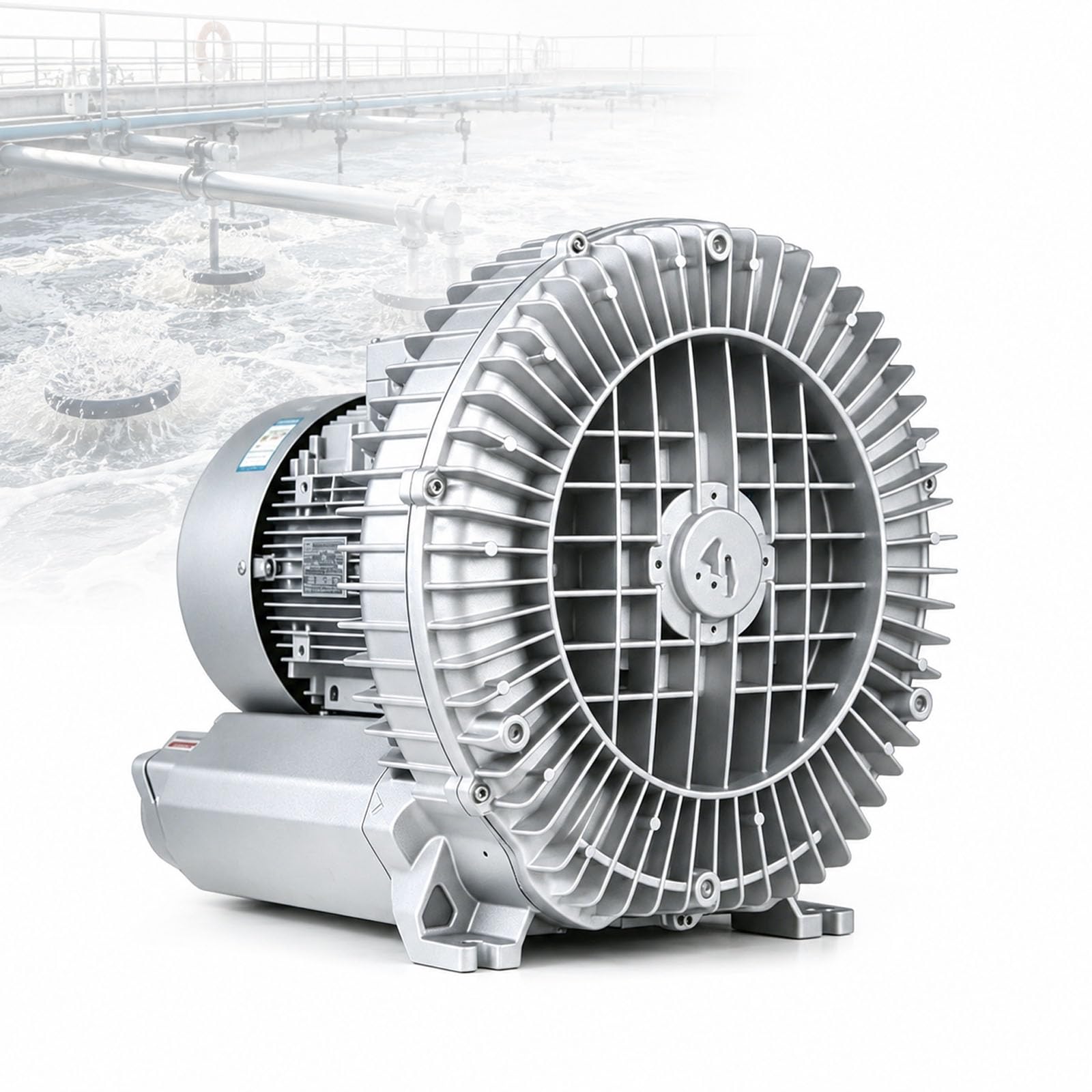 GCYXUC Regenerative Blower, High Pressure Vortex Fan Aerator, 750W 110V 60Hz Single Phase, 2850rpm Large Airflow Industrial Vacuum Pump for Air Blowing or Suction