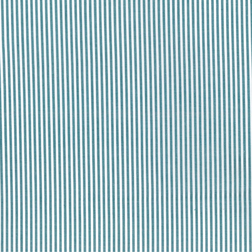 Oh Sew Crafty Limited Teal Chambray 100% Yarn Dyed Cotton Fabric Candy Stripes Lines 144Cm Wide (Sold Per Half Metre) (Teal)